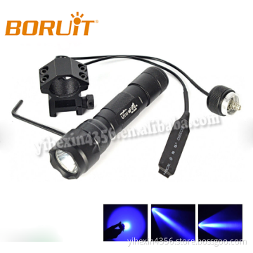 Hunting Flashlight Led Torch With Blue Light & Gun clip & Rat Tail Switch